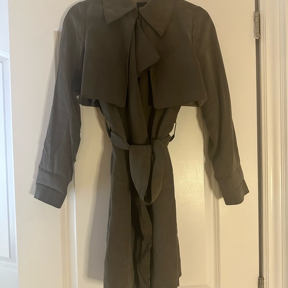 Club Monaco Khaki Trench Coat, Size XS, Brand New Without Tags - Picture 2 of 6